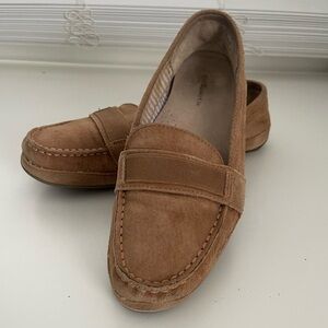 GH Bass & Co Bass Tan Suede Driving Loafers Size 8